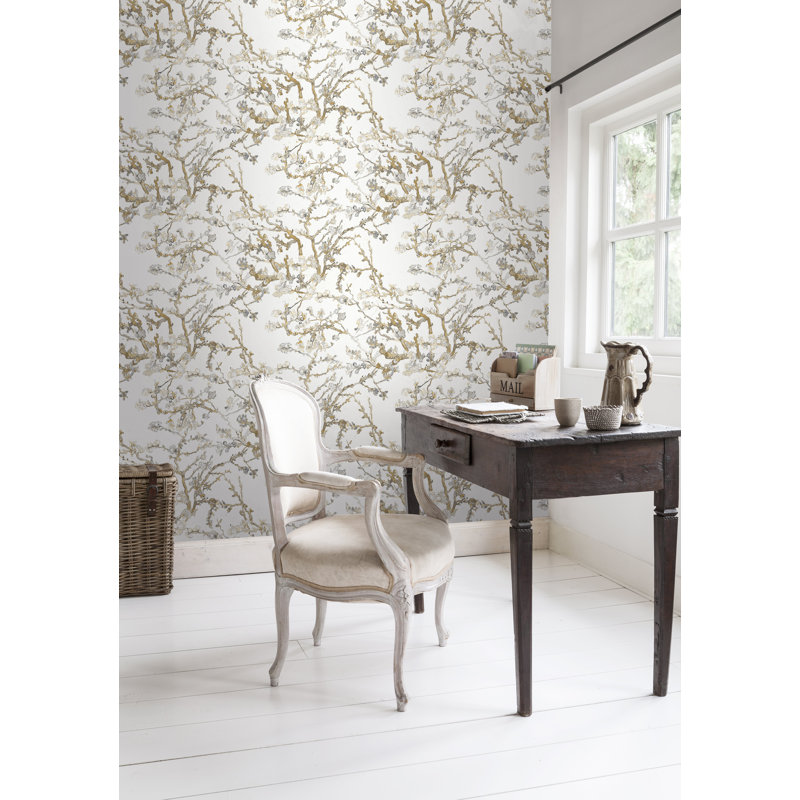 Walls Republic Van Gogh Blossoming Almond Trees 33 X 20 8 Floral And Botanical Plaster Wallpaper Roll Reviews Wayfair