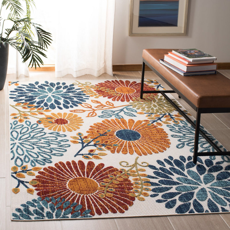 Ebern Designs Kellems Red Orange Indoor Outdoor Area Rug Reviews Wayfair