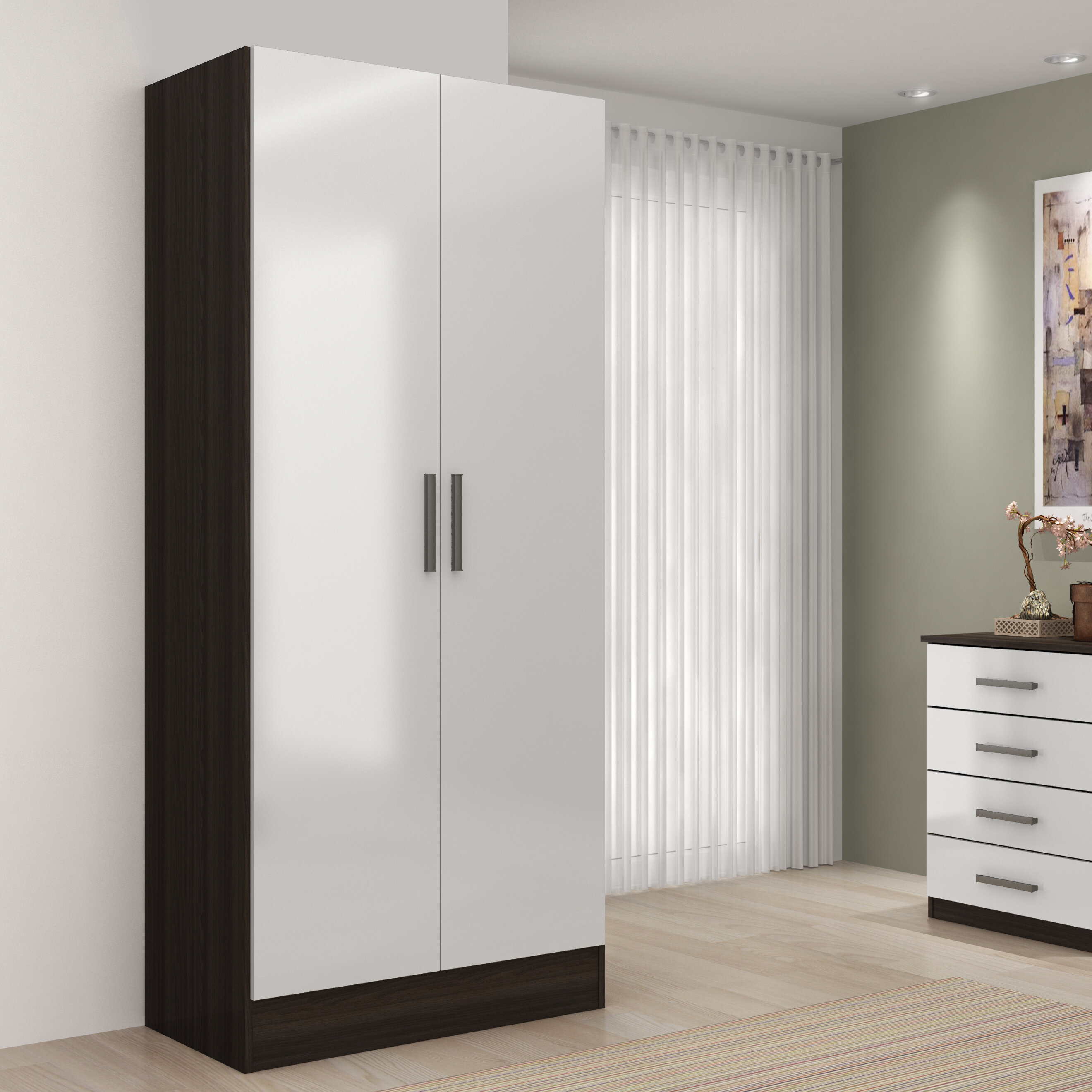 17 Stories 2 Door Wardrobe Reviews Wayfair Co Uk