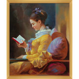 Girl Reading Book Painting Wayfair