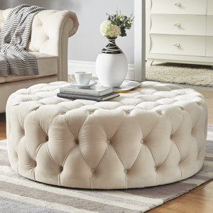 Sagebrush Round Tufted Ottoman