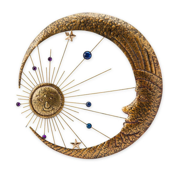 Wind Weather Celestial Sun And Moon Metal Wall Decor Reviews