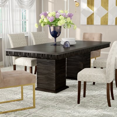 marnisha extendable glass top dining table willa arlo interiors