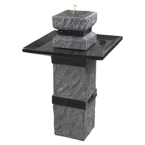 Natural Stone Solar Bridge Outdoor Fountain