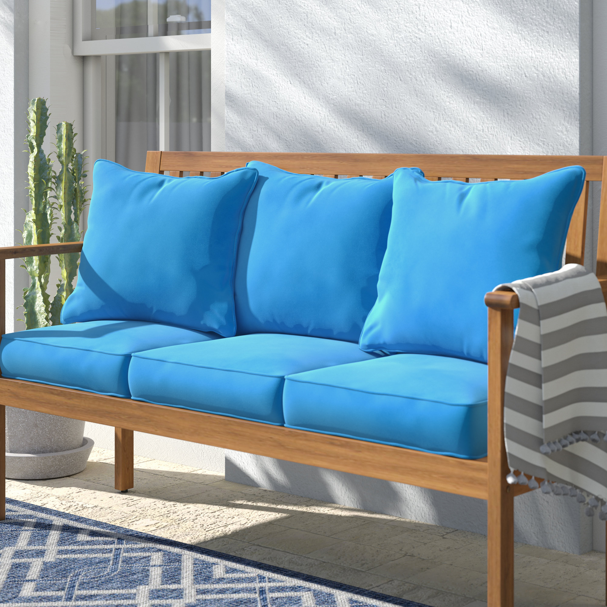 Mistana Indoor Outdoor Sunbrella Sofa Cushion Reviews Wayfair
