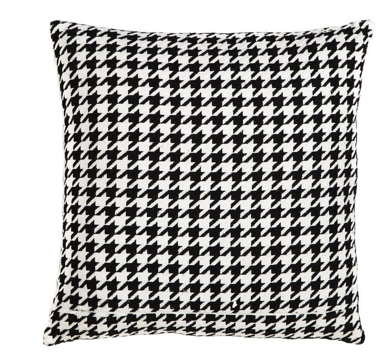 Three Posts Donellan Cardinal Houndstooth Throw Pillow Reviews