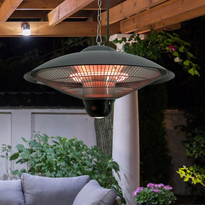 Homcom Ceiling 1500 Watt Electric Hanging Patio Heater Wayfair Ca