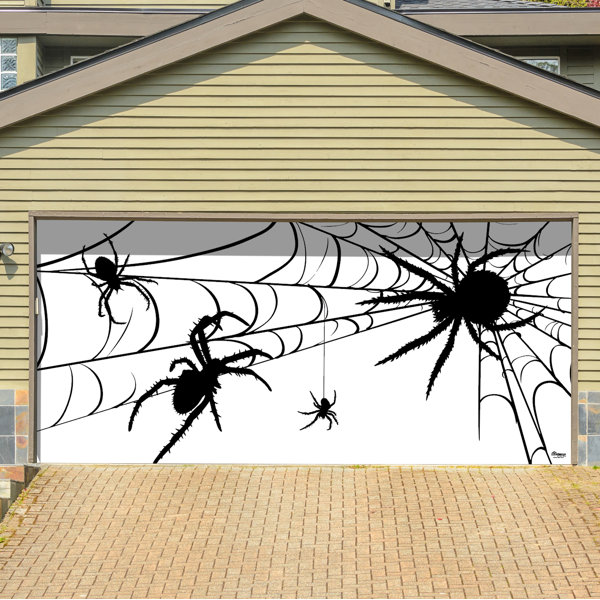The Holiday Aisle Spiders Halloween Garage Door Mural With 192 W Reviews Wayfair