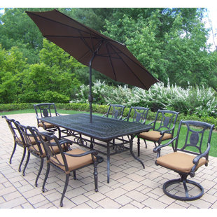Go to store & view more images Victoria 9 Piece Dining Set with Cushions by Oakland Living