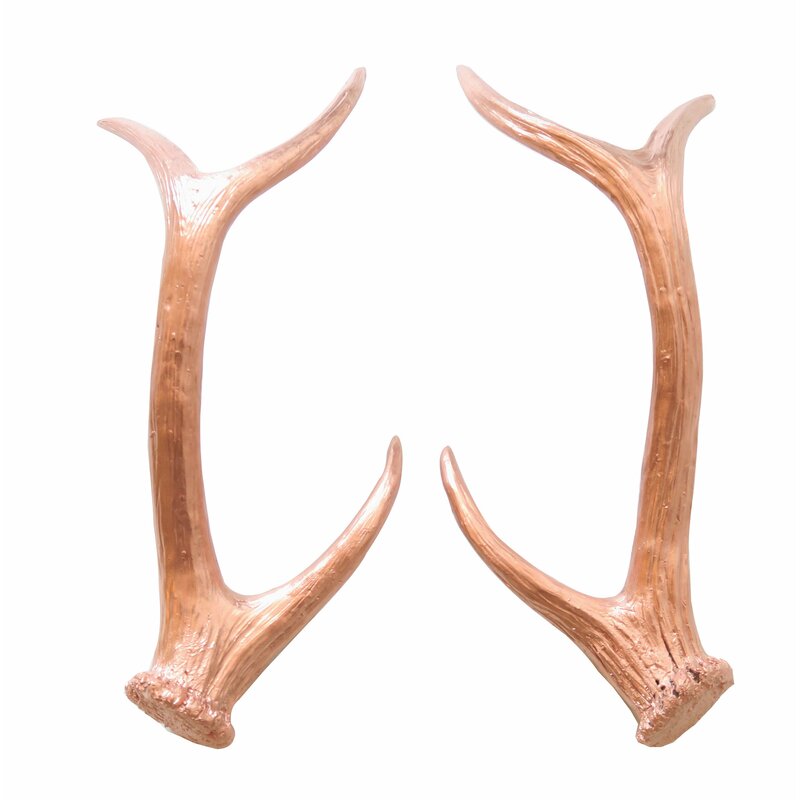 Millwood Pines Faux Taxidermy Table Top Antlers Wall Decor Wayfair