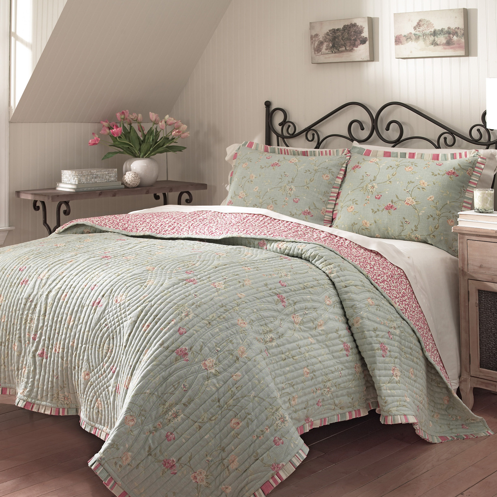 Waverly Garden Glitz Reversible Quilt & Reviews Wayfair