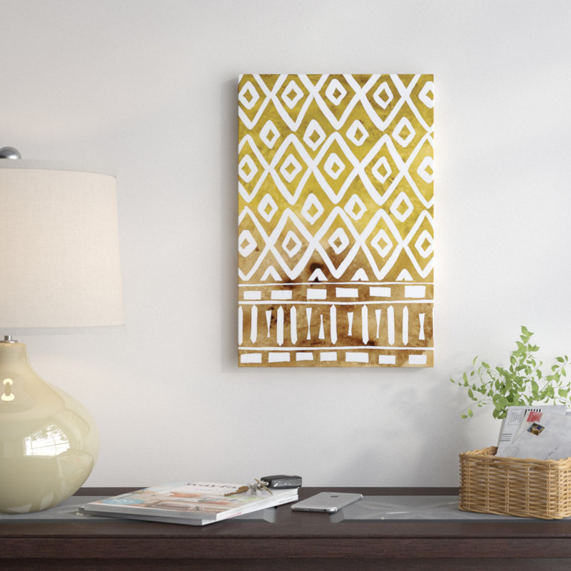 East Urban Home Mud Cloth Motif Ii Painting Print On Wrapped