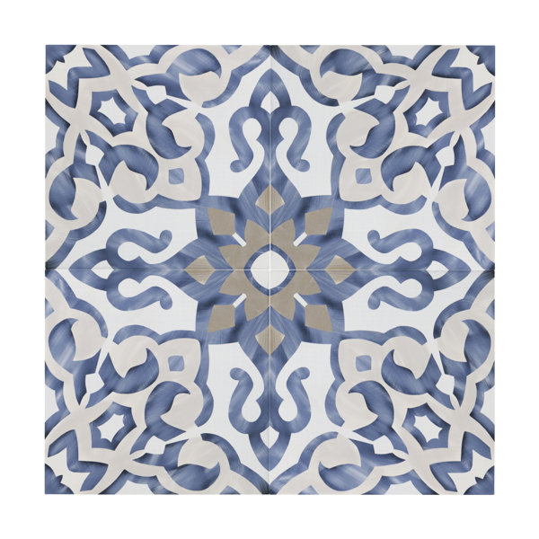 Bedrosians Villa Azul 10 X 10 Porcelain Spanish Moroccan Wall Floor Tile Reviews Wayfair