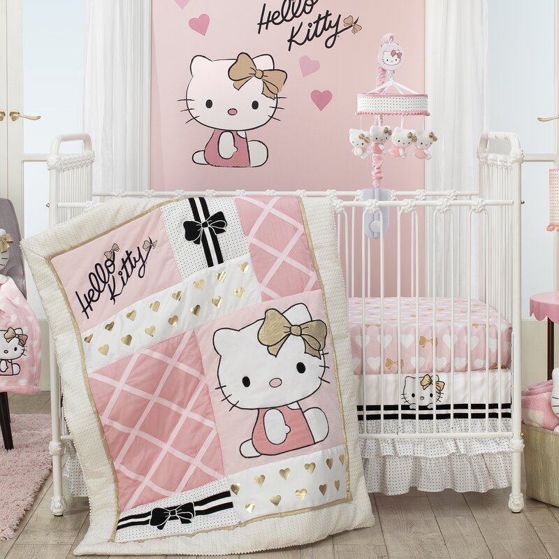 Lambs Ivy Hello Kitty 3 Piece Crib Bedding Set Reviews Wayfair