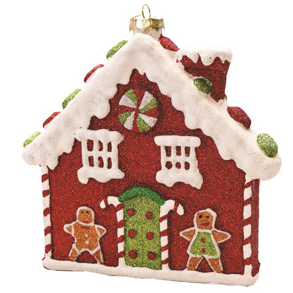 the holiday aisle merry and bright glitter shatterproof gingerbread house christmas ornament wayfair - Gingerbread House Christmas Decorations the holiday aisle merry and bright glitter shatterproof gingerbread house christmas ornament wayfair - Gingerbread House Christmas Decorations