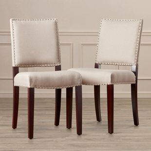 Dinardo Bicast Leather Side Chairs In Cream (Set Of 2) by Willa Arlo Interiors New Design