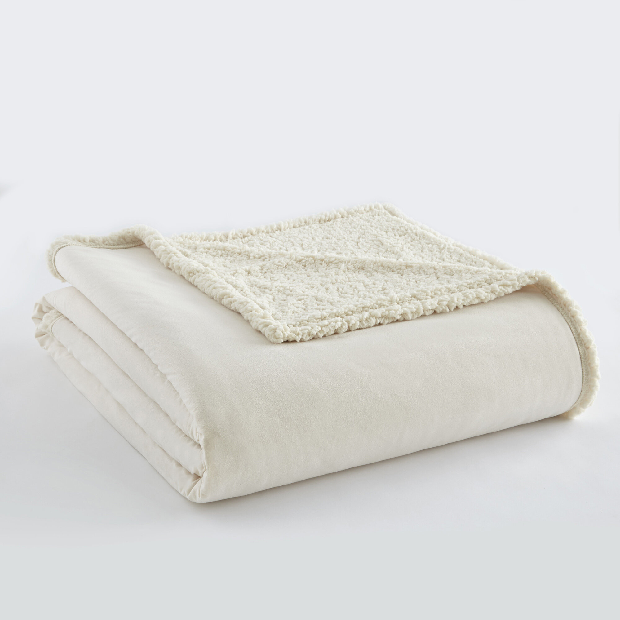 Shavel Micro Flannel Sherpa Blanket Reviews Wayfair