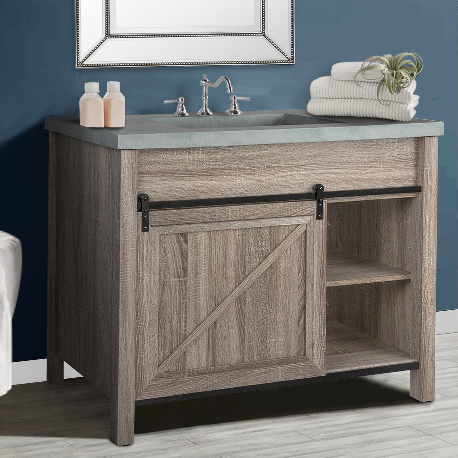 Gracie Oaks Ayan 42 Single Bathroom Vanity Set Reviews Wayfair