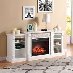 Hazelwood Simulated Stone Infrared Electric Fireplace