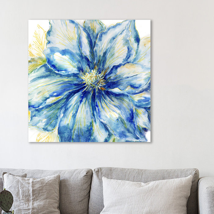 Jaxsonrea Indigo Flower By Tre Sorelle Studios Painting Print On