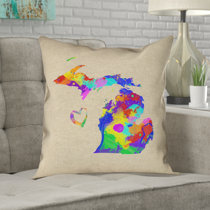 ArtVerse Katelyn Smith 26 x 26 Faux Suede Double Sided Print with Concealed Zipper & Insert Kentucky Watercolor Pillow ArtVerse Katelyn Smith 26 x 26 Faux Suede Double Sided Print with Concealed Zipper & Insert Kentucky Watercolor Pillow