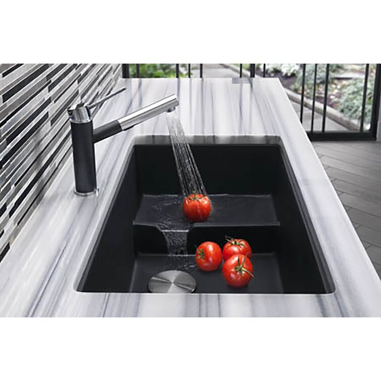 Blanco Precis Silgranit Cascade 29 L X 18 W Undermount Kitchen Sink With Basket Strainer Reviews Wayfair Ca