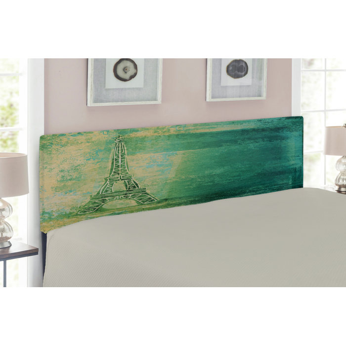 East Urban Home Ambesonne Eiffel Tower Headboard For Queen Size