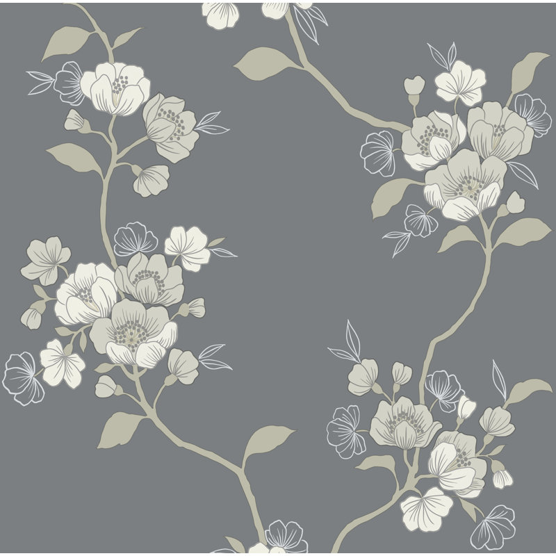 East Urban Home Delta Floral 10 05m X 53cm Metallic Finish Wallpaper Roll Wayfair Co Uk The march 2012 issue of vanity fair, its hollywood issue, features a backdrop of gracie silver leaf wallpaper. delta floral 10 05m x 53cm metallic finish wallpaper roll