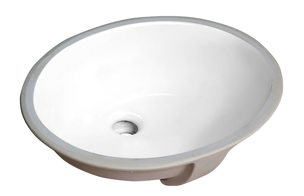 Anzzi Pegasus Vitreous China Circular Undermount Bathroom Sink With Pegasus Vitreous China Circular Undermount Bathroom Sink With Overflow
