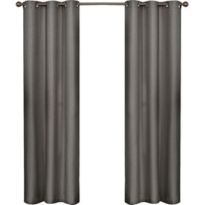 Glasford Solid Blackout Thermal Grommet Single Curtain Panel
