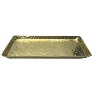 Dollhouse Miniature Brass Tray with Scalloped Edge
