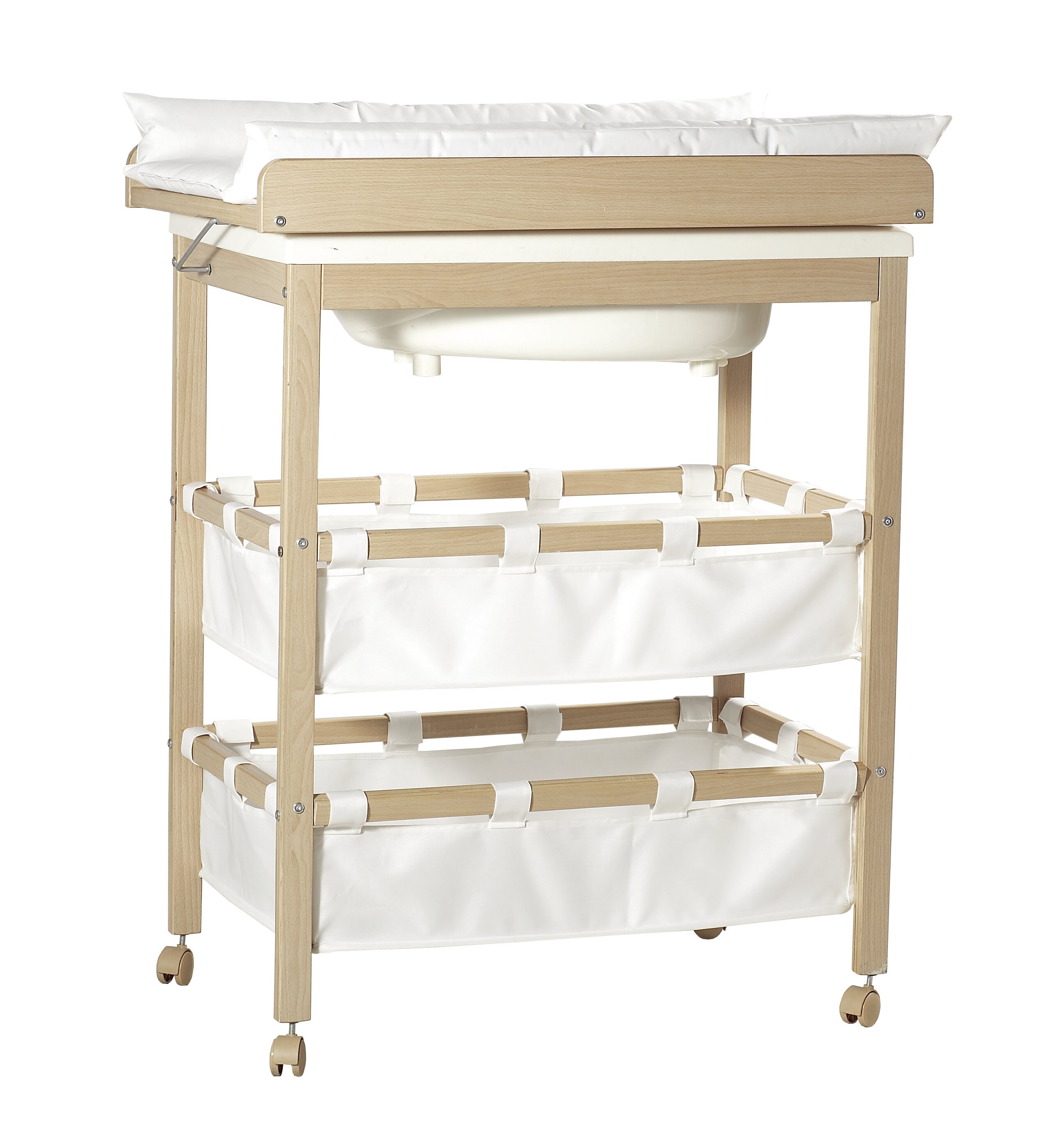 ib style® Changing table Bathtub on wheels Baby Toddler Dresser Unit Storage 