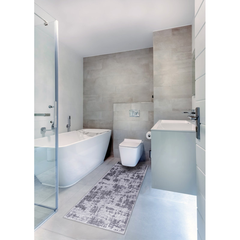 Latitude Run Gauna Print Absorbent Soft NonSlip Bath Rug & Reviews