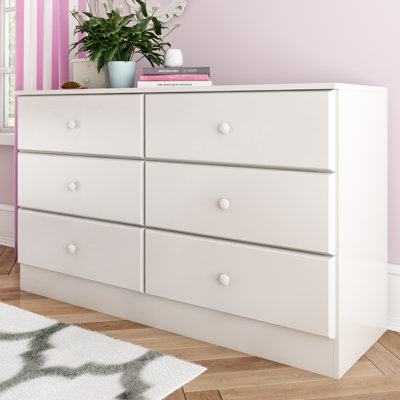 Doyle 6 Drawer Double Dresser Trule Teen Color White