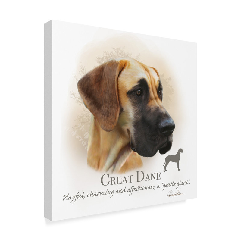 Trademark Art Great Dane Acrylic Painting Print On Wrapped
