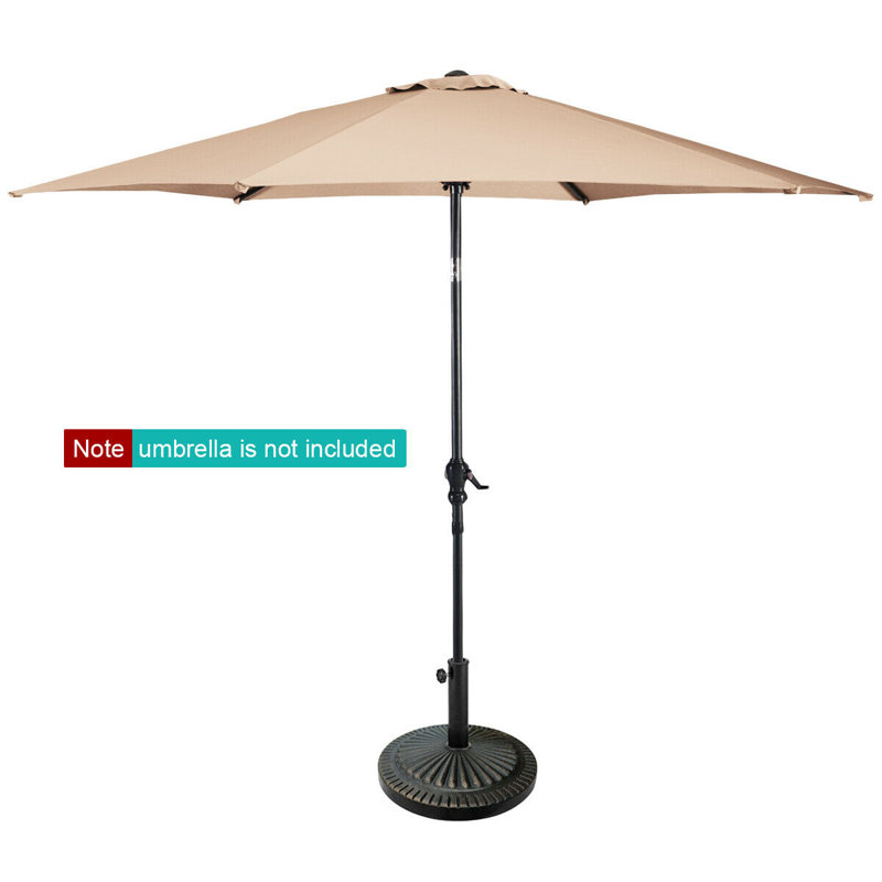 Red Barrel Studio Sule Outdoor Patio Market Heavy Duty Metal Free Standing Umbrella Base Reviews Wayfair