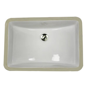 Great Point Rectangular Undermount Bathroom Sink with Overflow