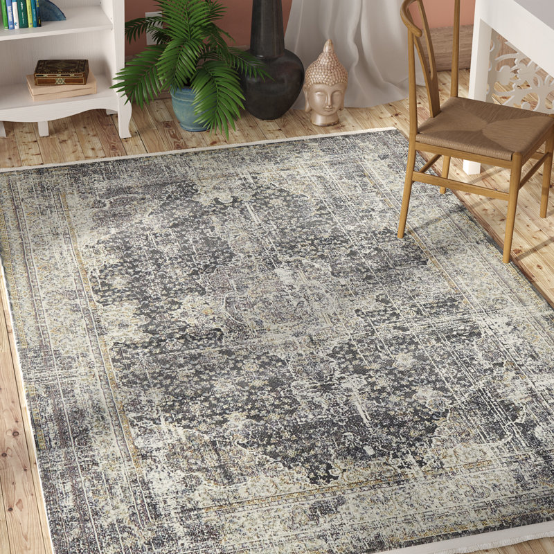 Bungalow Rose Lonerock Dark Gray Area Rug Reviews Wayfair Bungalow Rose Lonerock Dark Gray Area