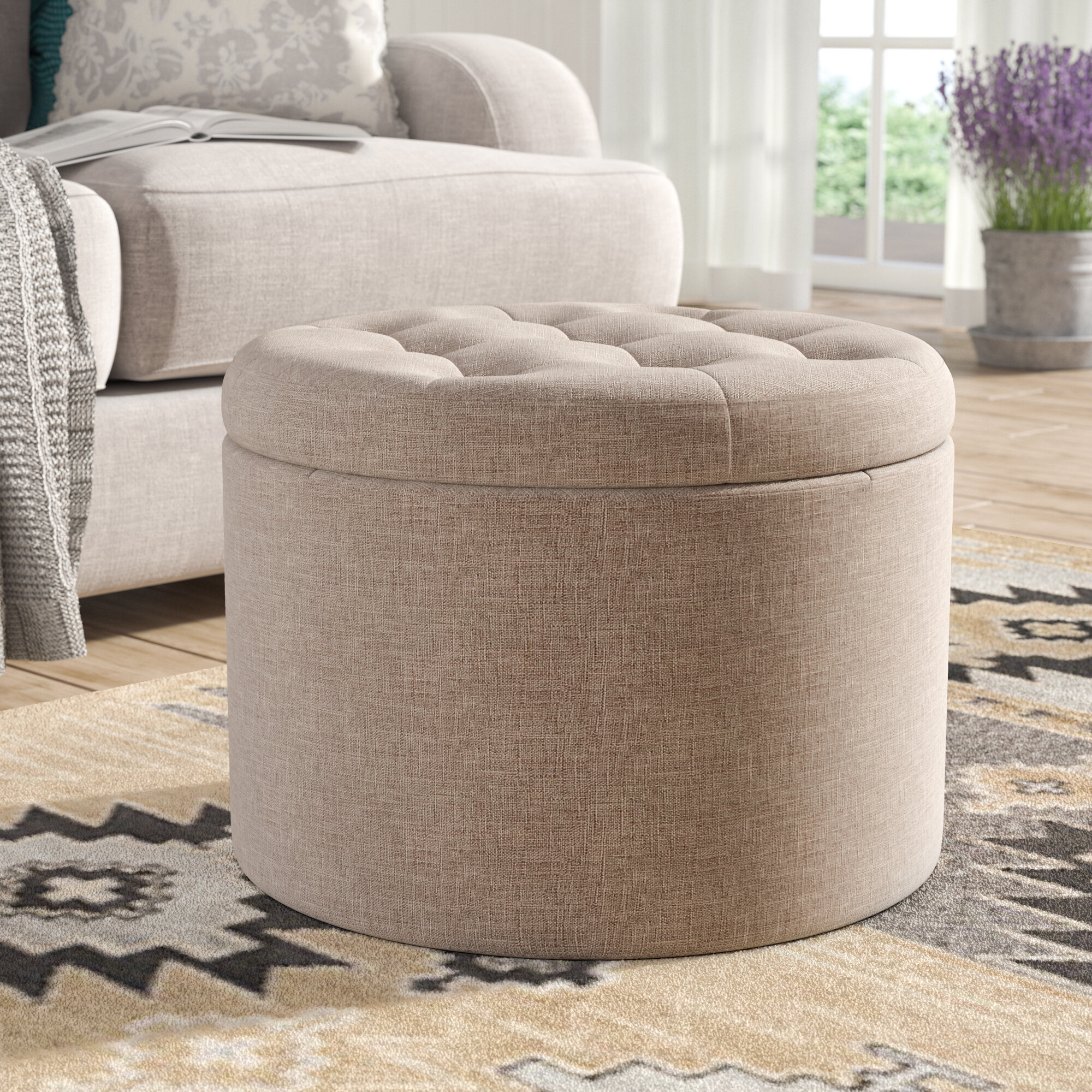 Laurel Foundry Modern Farmhouse Stansell Upholstered Storage Ottoman ...