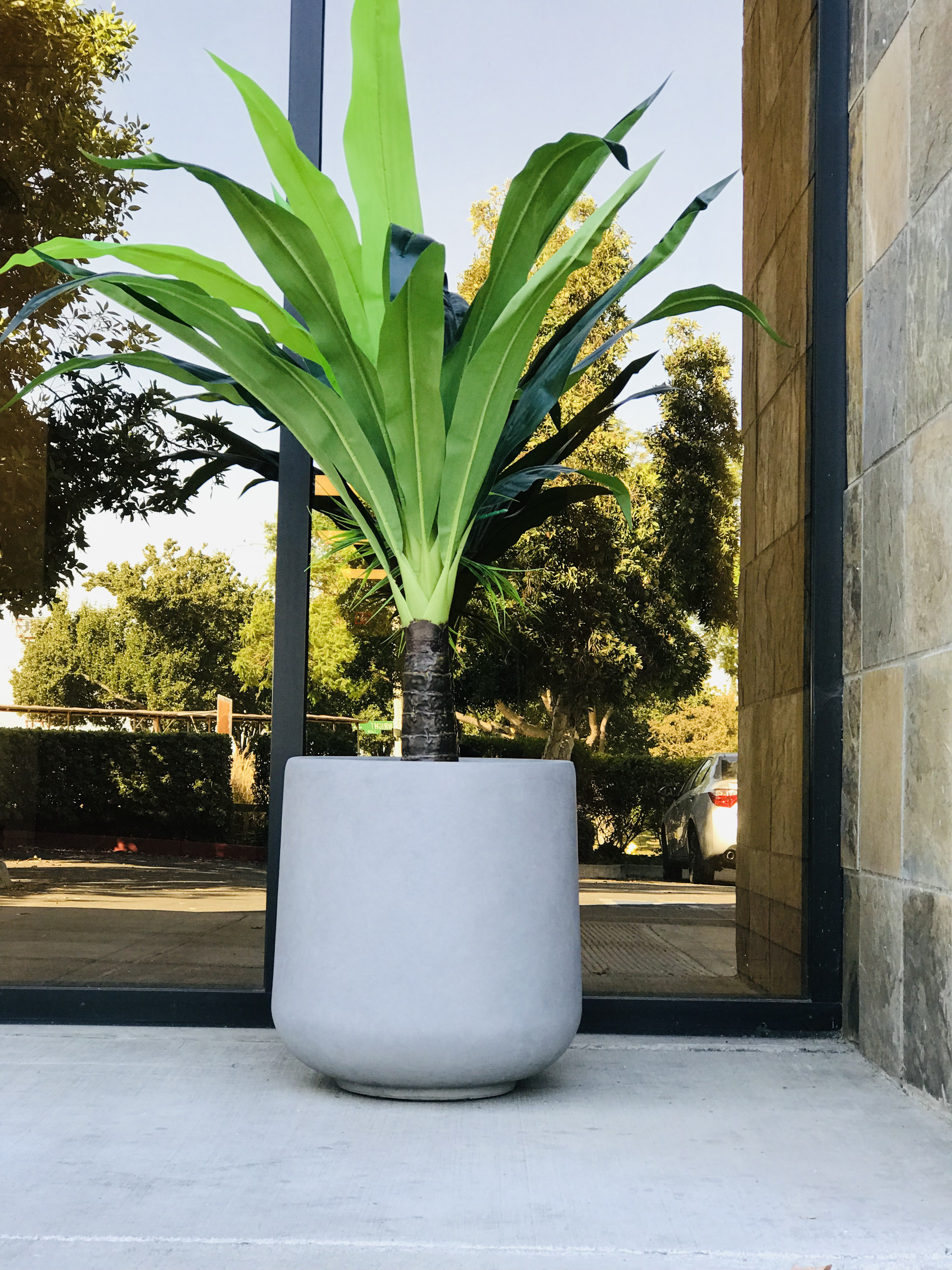 wayfair balcony planters on Gracie Oaks Terri Concrete Pot Planter Reviews Wayfair