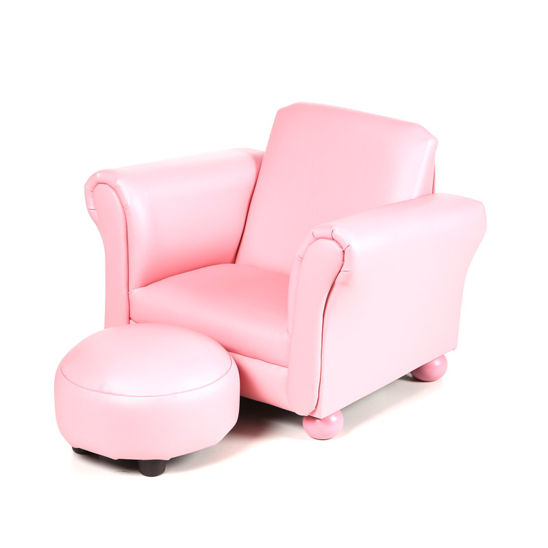 Harriet Bee Aultman Children S Faux Leather Chair And Ottoman