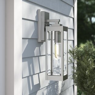 Modern LED Outdoor Garden Wall Light Stainless Steel Cool White ZLC040CW mains powered 240v