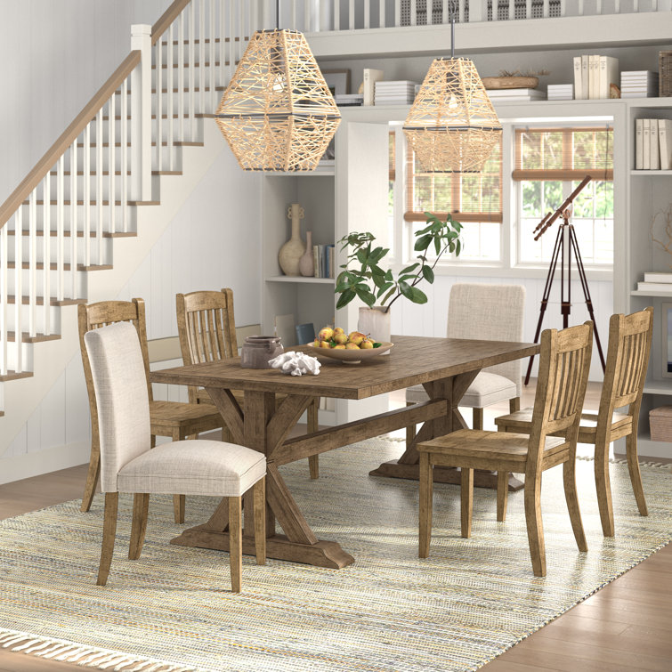 Sand & Stable Averie Extendable Pine Solid Wood Dining Set & Reviews ...