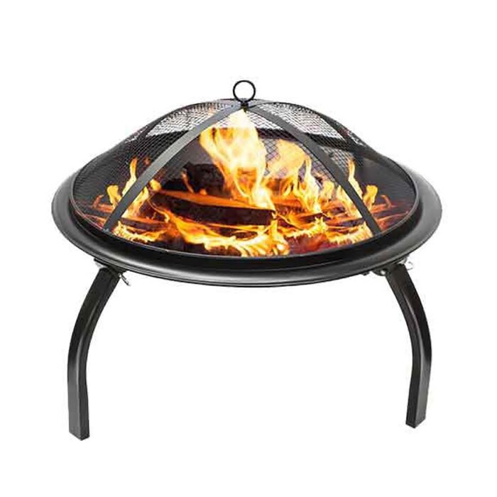 Ebern Designs Valentine Steel Wood Burning Fire Pit Reviews