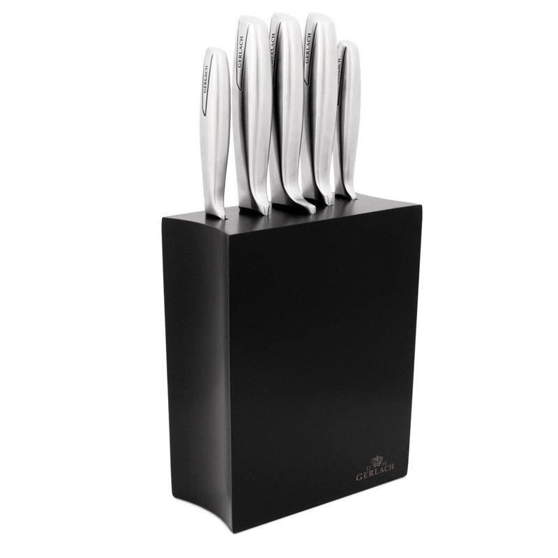 Maximahouse Modern 6 Piece Knife Block Set Wayfair Maximahouse Modern 6 Piece Knife Block