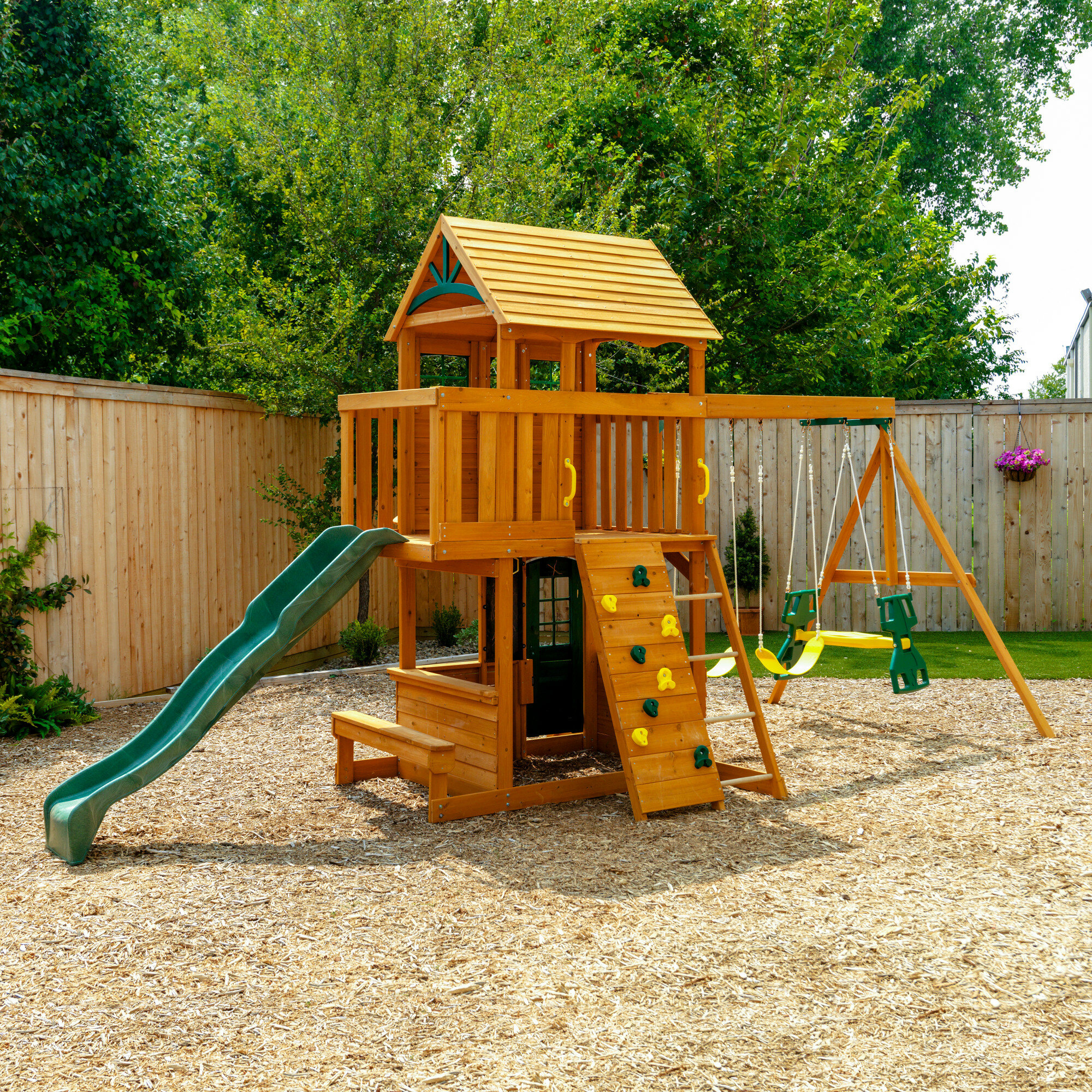 ashberry wooden swing set