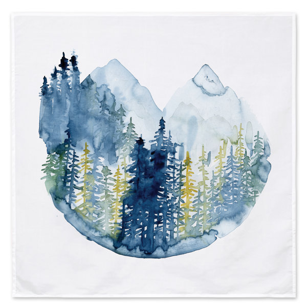 Ebern Designs Watercolor Trees Wall Tapestry Reviews Wayfair