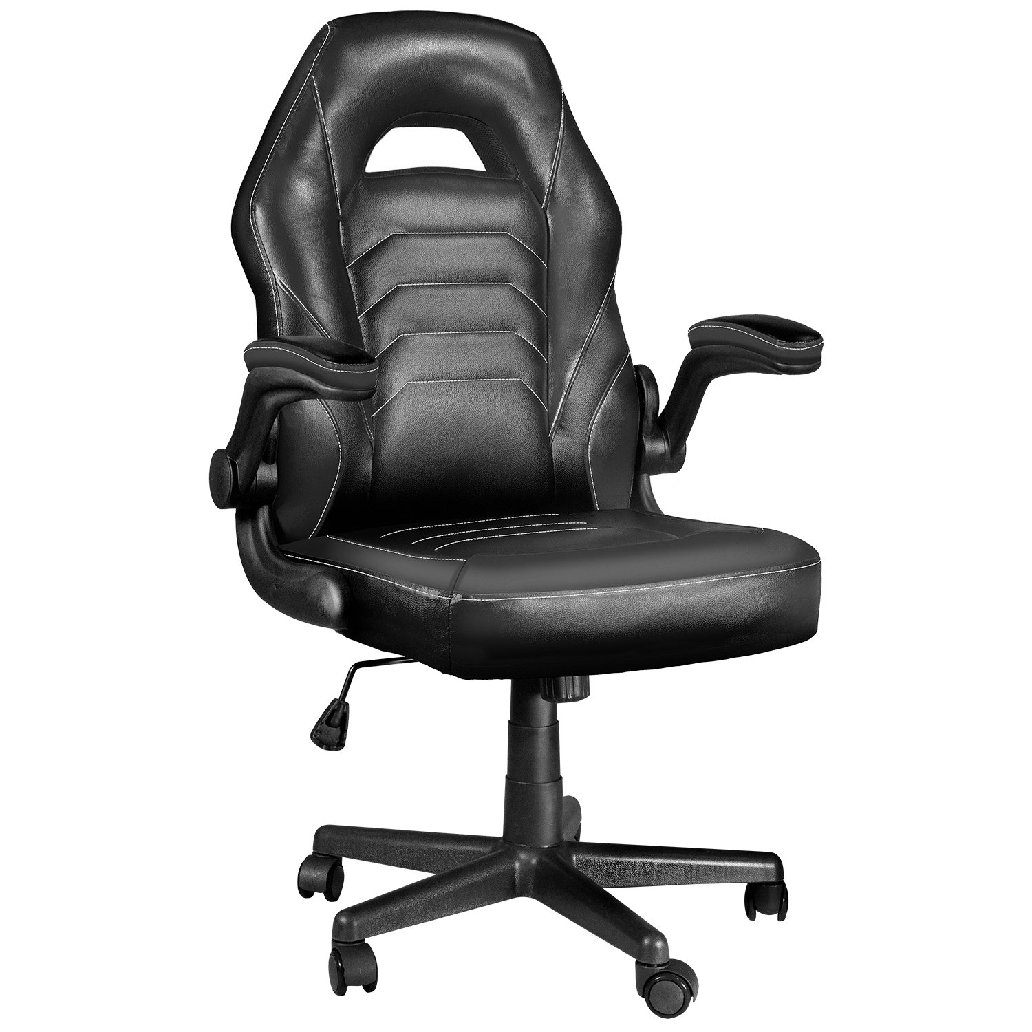 Inbox Zero Racing Style Adjustable Ergonomic Leather Swiveling PC