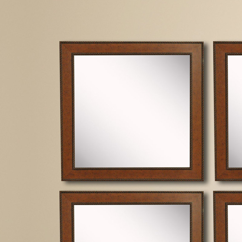 Charlton Home 4 Piece Kimzey Western Rope Rustic Wall Mirror Set