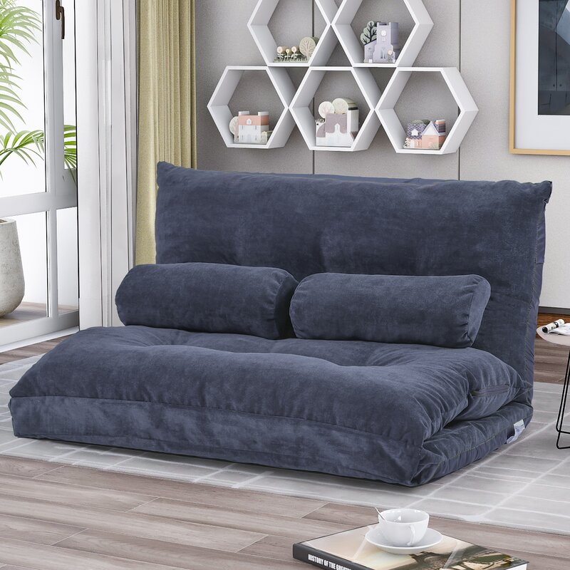 Latitude Run® Adjustable Folding Floor Sofa Bed with